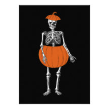 Bereites Skelett Halloweens Personalisierte Einladung