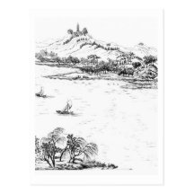Berg Chang und See Chou, von 'Jardins Anglo-Chi Postkarte