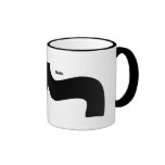Berlin-Schriftart Parenthese Schnurrbart-Becher Kaffee Haferl