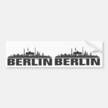 Berlin Stadt Skyline - Autoaufkleber