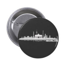 Berlin Stadt Skyline - Button / Anstecker / Pin