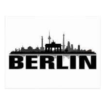 Berlin Stadt Skyline - Postkarte
