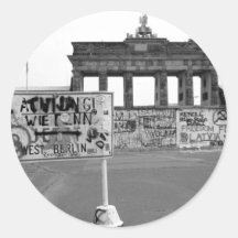Berliner Mauer Runder Aufkleber