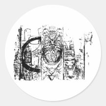 Berliner Mauer Runder Sticker