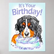 Bernese Gebirgshundegeburtstags-Plakat