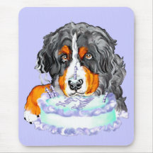 Bernese Mt Hundekuchen-Gesichts-Geburtstag Mousepads