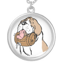 Bernhardiner-Fass-Hund Personalisierte Halskette