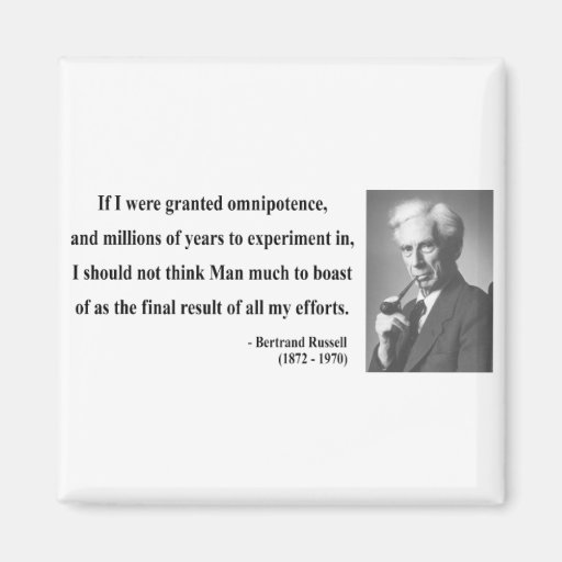Bertrand Russell-Zitat 4b Kühlschrankmagnete