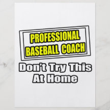 Beruflicher Baseballtrainer… versuchen nicht zu Ha Flyerdesign