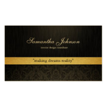 Beruflicher eleganter Damast (metallisches Gold) Visitenkartenvorlage