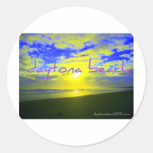Beruhigender Sonnenaufgang Daytona Beach Runde Sticker