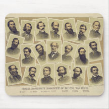 Berühmte verbündete Kommandanten des zivilen Krieg Mousepads