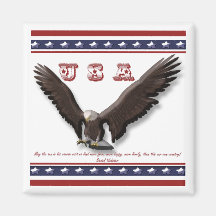 Berühmter patriotischer Redewendungen USA-Adler Magnete