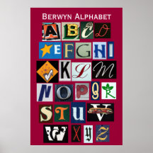 Berwyn Alphabet Posterdrucke