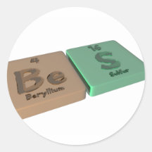 Bes, wie Beryllium und s-Schwefel Aufkleber