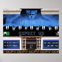 Besetzen Sie anonymes Wall Street - Plakatdruck