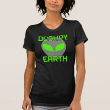 Besetzen Sie Erde (hellgraues alien) Tshirts