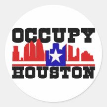 Besetzen Sie Houston Runder Aufkleber