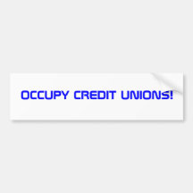 BESETZEN SIE KREDIT-GEWERKSCHAFTEN! AUTO STICKER