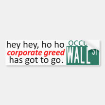 Besetzen Sie Wall Street, he, das UNTERNEHMENShabs Autosticker