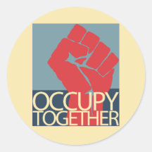 Besetzen Sie zusammen Protest-Kunst-Occupy Wall St Runder Sticker