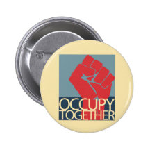 Besetzen Sie zusammen Protest-Kunst-Occupy Wall St Anstecknadelbutton