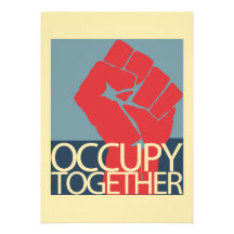 Besetzen Sie zusammen Protest-Kunst-Occupy Wall St Individuelle Einladungskarte