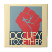 Besetzen Sie zusammen Protest-Kunst-Occupy Wall St Keramikfliesen