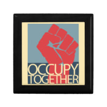 Besetzen Sie zusammen Protest-Kunst-Occupy Wall St Erinnerungskiste