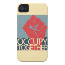 Besetzen Sie zusammen Protest-Kunst-Occupy Wall St iPhone 4 Case-Mate Hüllen