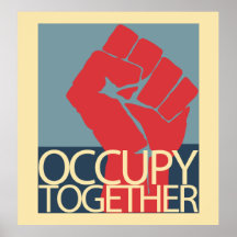 Besetzen Sie zusammen Protest-Kunst-Occupy Wall St Poster