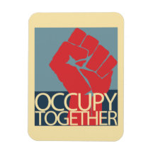 Besetzen Sie zusammen Protest-Kunst-Occupy Wall St Eckige Magnete