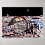 Besiedlung des Mond-Plakats