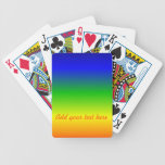 Besonders anzufertigen Regenbogenentwurf spielkarten
