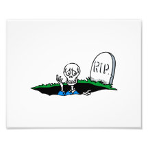 Besorgter skeleton ernster RIP Photodrucke