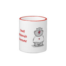 Best Friends Forever - Hippo with Butterfly Mugs