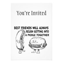 Best Friends Hamburger & Hotdog Trouble Card