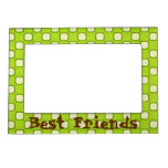 Best Friends Retro Squares Green Magnetic Frame