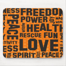 Bestätigungsschwarzes - orange Punkte Mousepads