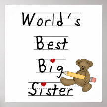 Beste die große Schwester-Geschenke der Welt Posterdruck