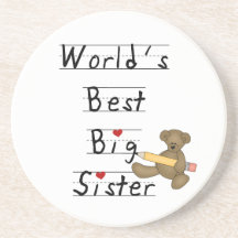 Beste die große Schwester-Geschenke der Welt Getränkeuntersetzer