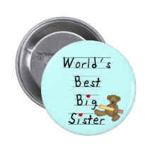 Beste die große Schwester-T-Shirts und Geschenke d Anstecknadelbutton