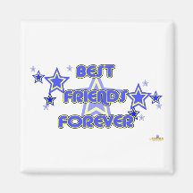 Beste Freund-für immer blaue Gelb-Sterne Kühlschrankmagnete