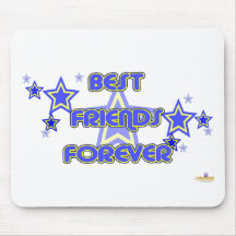 Beste Freund-für immer blaue Gelb-Sterne Mousepads