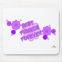 Beste Freund-für immer lila Blumen Mousepads