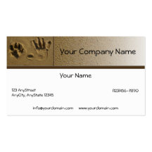 Beste Freund-Hundetatze und Handdruck Visitenkarten
