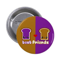 Beste Freund-Linie PB&J Tabu-Japans Buttons