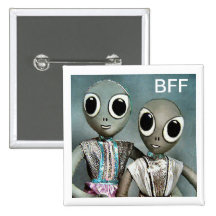 Beste Freunde - BESTE FREUNDIN Außerirdische Button