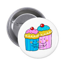 beste Freunde der niedlichen Kirschkleinen kuchen Anstecknadelbutton