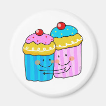 beste Freunde der niedlichen Kirschkleinen kuchen Magnets